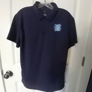 UNC Tar Heel Navy Polo Shirt L